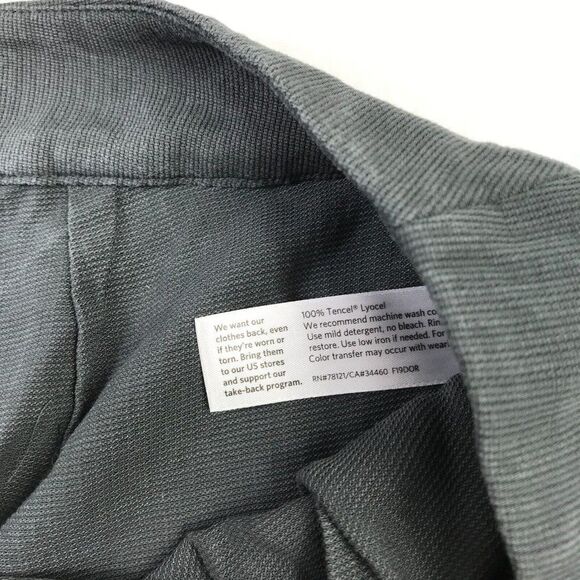 Eileen Fisher Womens 8 Gray Pleated Cropped Pants Straight Leg Mid Rise Workwear - Picture 9 of 12